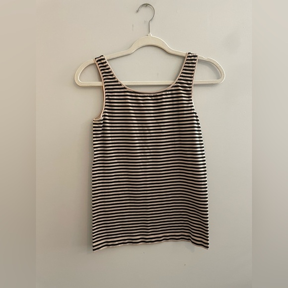 Soma Tan and Black Stripped Stretchy Tank Top - Picture 3 of 3